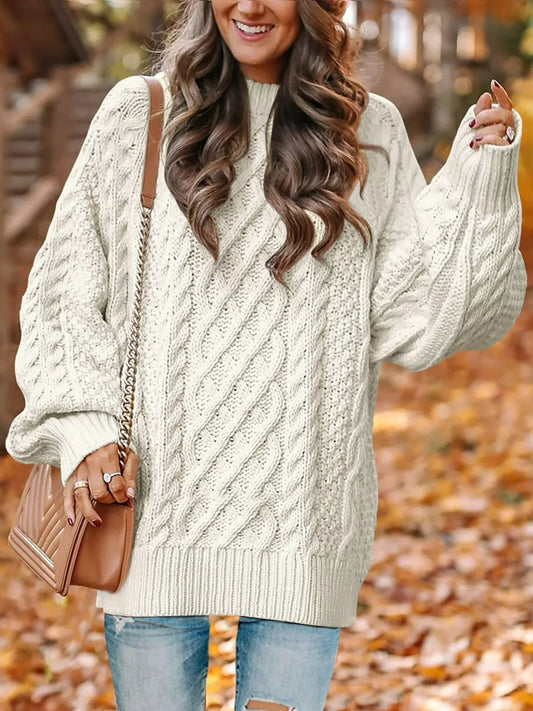 Oversized Sweaters for Women Cable Knit Chunky Pullover Sweater